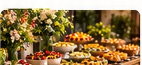 Mesa de evento decorada